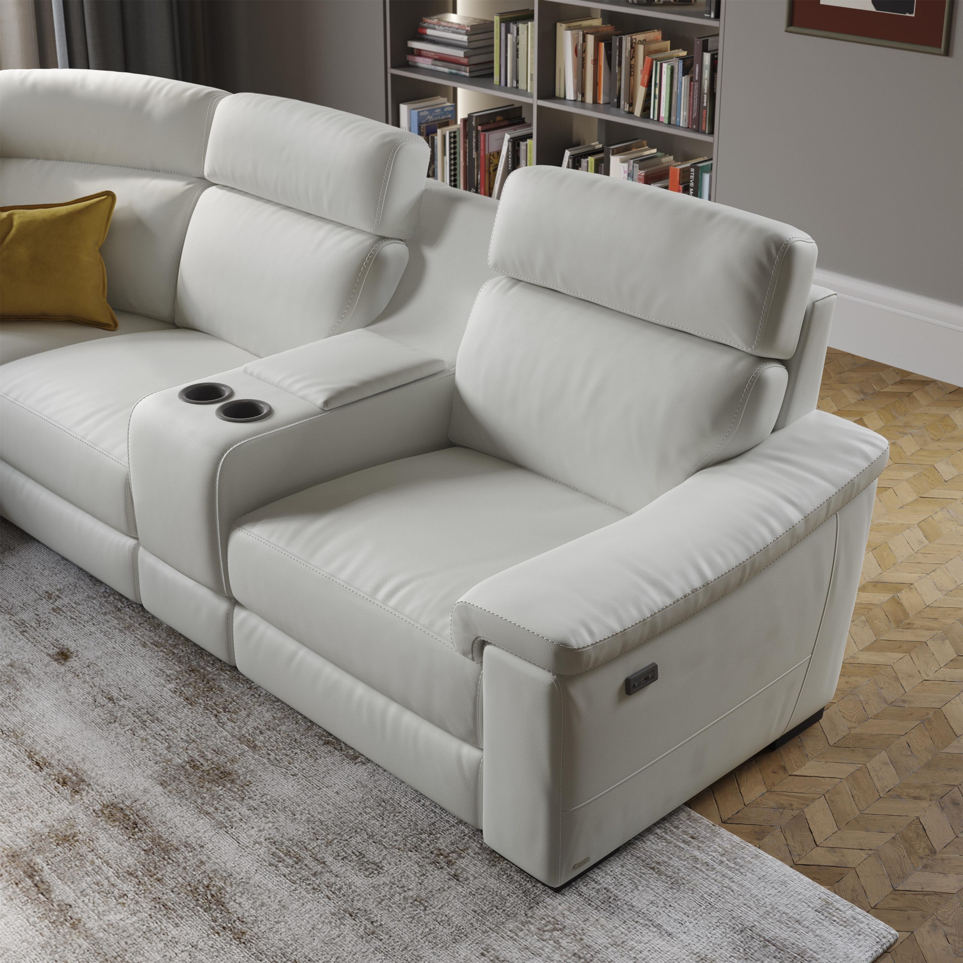 Natuzzi Editions Giulivo White C115029+291+638+514+515+323 Six Piece